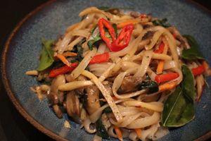 Vegan Pad Kee Mao noodles at TAB - TakeABreak in Porto