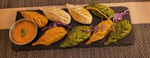 Steamed veggie Momos at Jimbu in Evora