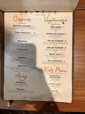 Menu   at Jimbu in Evora