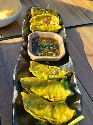 Veggie gyoza at Kaiyo Rooftop in San Francisco