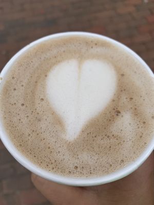 Love in a cup   at Traverse Coffee Co in Hallowell
