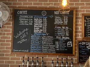Milk options   at Traverse Coffee Co in Hallowell