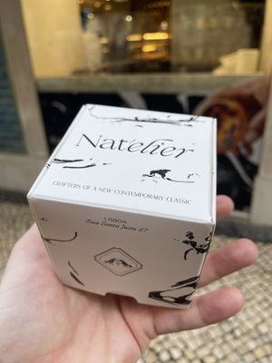Oops, no photo of the pastel de nata itself  at Nat'elier | Pastel de Nata in Lisbon