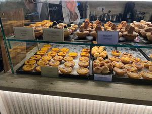 standard, creme brulée, cookie cheesecake and biscoff varieties - all vegan! at Nat'elier | Pastel de Nata in Lisbon