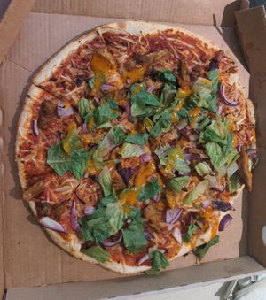 Vegan Chicken Döner Pizza at Domino's Pizza in Koblenz