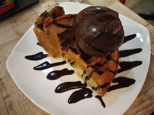 Yummy vegan waffles & ice cream at WellSmoocht in West Singapore