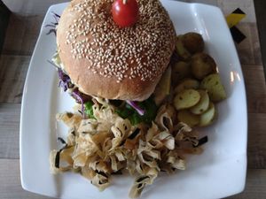 Pow wow bao burger ($16.50) at WellSmoocht in West Singapore