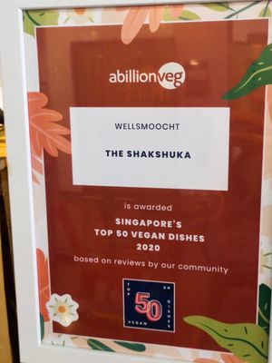 Award winning vegan shakshuka at WellSmoocht in West Singapore