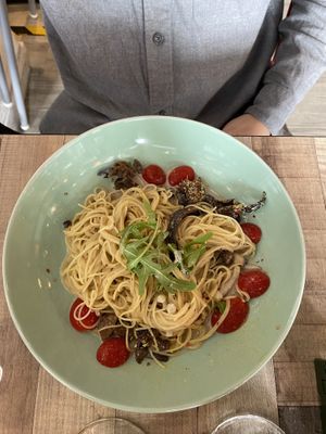 Wild wild mushroom creamy pasta  at WellSmoocht in West Singapore