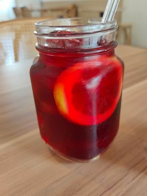 iced Hibiscus lemonade at WellSmoocht in West Singapore