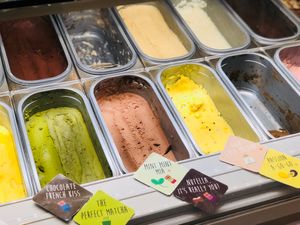 Ice cream selection at WellSmoocht in West Singapore
