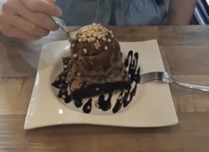 brownie with earl grey lavender ice cream 🤩🤩 really good at WellSmoocht in West Singapore