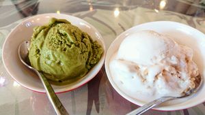 Kyoto-uji matcha, peanut butter cookie dough at WellSmoocht in West Singapore