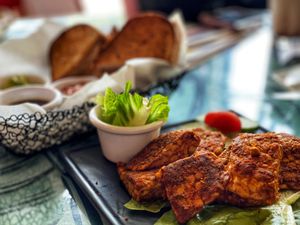 Tempeh partay and toasted bread basket  at WellSmoocht in West Singapore