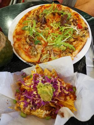 Smokey Nacho and Jackfruit pizza at WellSmoocht in West Singapore