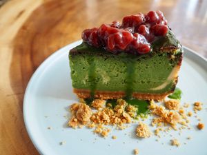 Matcha Adzuki Burnt Cheesecake at WellSmoocht in West Singapore