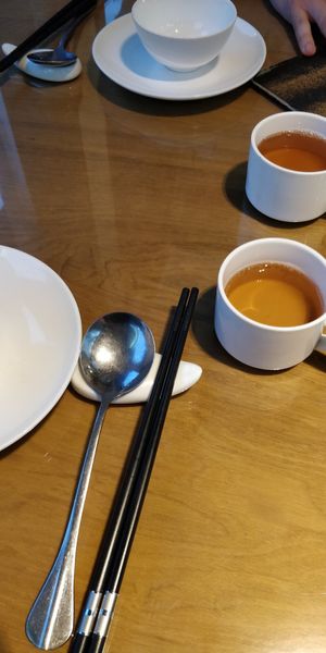 Welcomed with tea at Vegetarians Story Restaurant in Suzhou