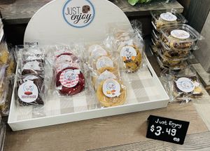 Vegan baked  goods by Just Enjoy Bakery.  at Capital City Market in Lansing