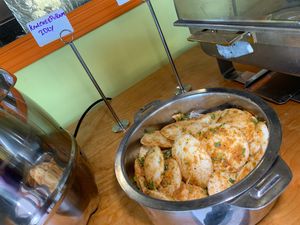 Kanchipura Idly: savory Daal "Cakes" at Hillside Indian Cuisine in Portage