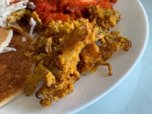 Cabbage Pakora (Part of their Lunch Buffet) at Hillside Indian Cuisine in Portage
