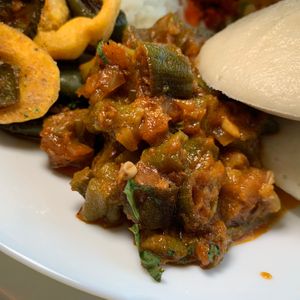 Okra Masala at their Weekend Lunch Buffet at Hillside Indian Cuisine in Portage
