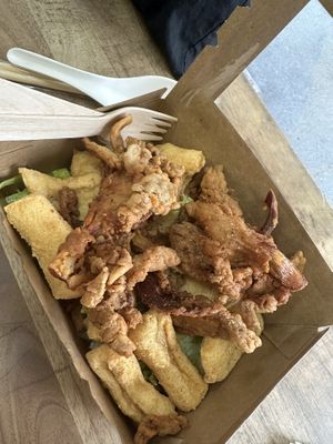 Tasty “chicken ribs"  at Vie Vegan @ Encore Pizza in Footscray