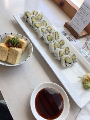 Curry agedashi tofu and avo rolls  at Nubo Sushi Roll & Roll in Victoria