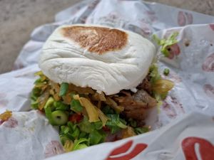 Vegan Peking Duck Bun at Larry's in Amsterdam