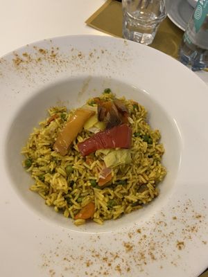 Riso basmati al curry at Ratatouille in Turin