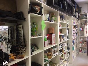 The shelves in Ratatouille are full of vegan products. at Ratatouille in Turin