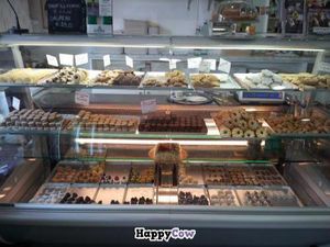 A whole window of delicious vegan pastry!!! at Ratatouille in Turin