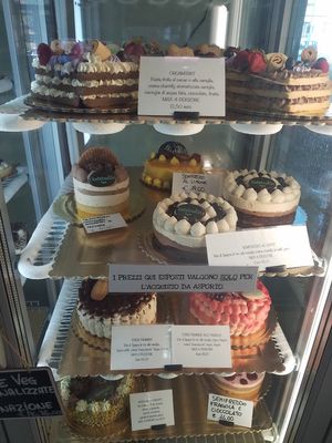 Tortes selection at Ratatouille in Turin