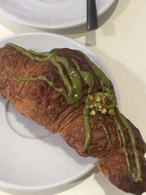 Pistachio croissant  at Ratatouille in Turin