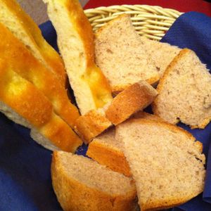 home-made bread and focaccia at Ratatouille in Turin