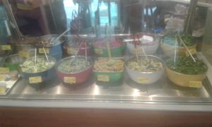 Salad counter at Nood Food - Kinwick Centre in Hong Kong Island