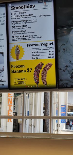 Bluth banana's! at Chantilly Ice Cream in Laguna Beach