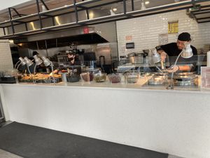 Assembly line counter   at Som Bo in New York City