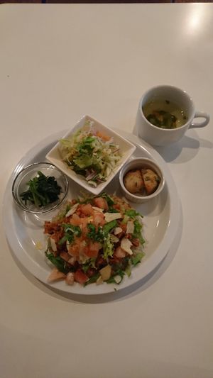 Repas du midi, Vegan et bio. Riz complet, légumes et.. igname ? at Private Lodge in Kumamoto