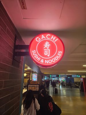 Sign at Gachi Sushi & Noodles in Boston
