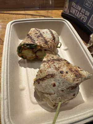 Cauliflower wrap. Sorry for the lighting. I was hungry and didn’t look at the picture well  at Craft Food Halls - CityPoint in Waltham