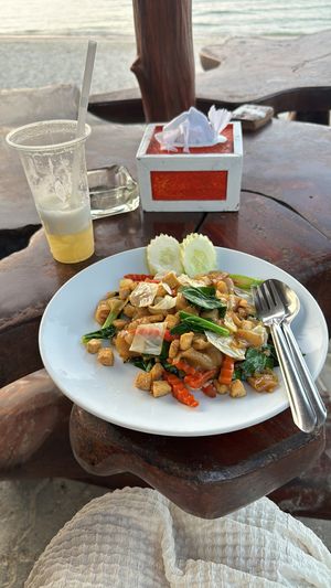 Pad-see-ew (fried noodles in soy sauce with tofu)  at Bottle Beach 1 Resort in Koh Phangan