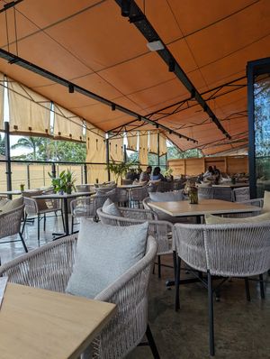 Outdoor seating at Coffee & Plant in Nairobi