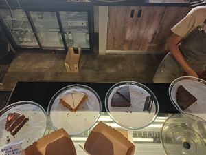 Lots of vegan things for people with a sweet tooth. at Coffee & Plant in Nairobi