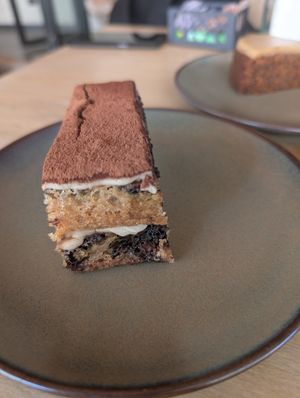 Vegan tiramisu at Coffee & Plant in Nairobi