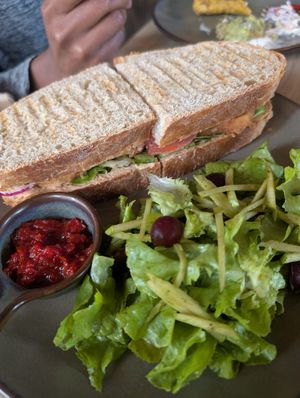 Tofu sando at Coffee & Plant in Nairobi