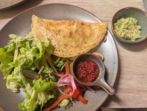 Chickpea mushroom omelette at Coffee & Plant in Nairobi