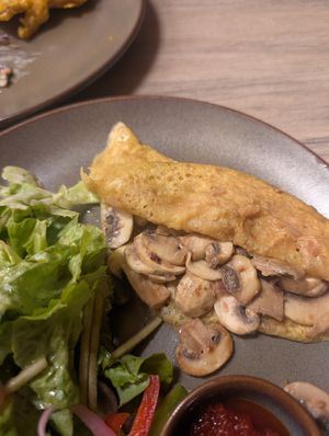 Inside the omlette at Coffee & Plant in Nairobi