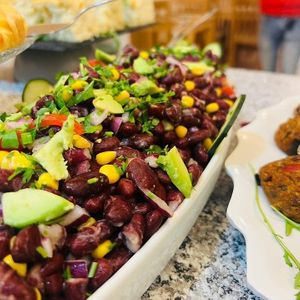 Kidney bean and avo salad at Verde Hut in Porto