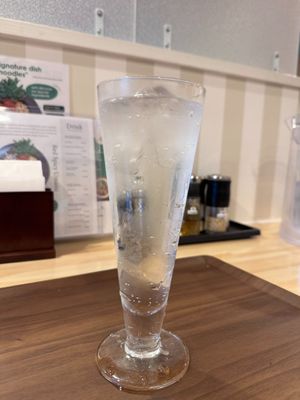 Mint Citrus Water at Noodle Stand THREE P's in Matsumoto