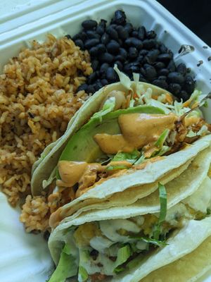 Jackfruit tacos meal at Taco Party in Somerville